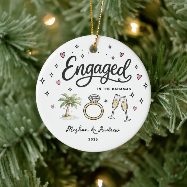 Custom  Island Engagement Ornament  (Tree)