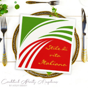 Custom Italian Flag Napkin