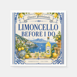 custom italian lemon bachelorette Bridal party Napkin
