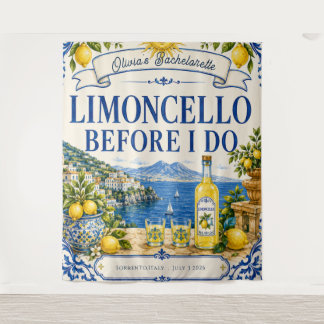 custom italian lemon  bachelorette Bridal party Tapestry