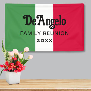 Custom Italian Surname Name Reunion Banner