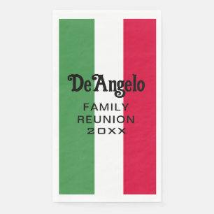 Custom Italian Surname Name Reunion Napkin