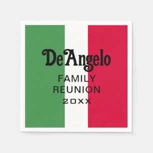 Custom Italian Surname Name Reunion Napkin