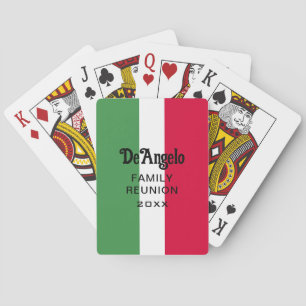 Custom Italian Surname Name Reunion Playing Cards