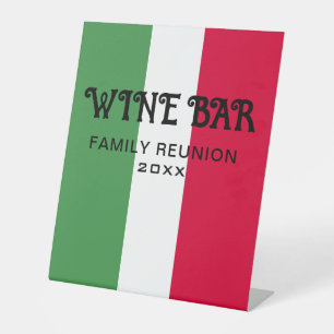 Custom Italian Wine Bar Pedestal Sign