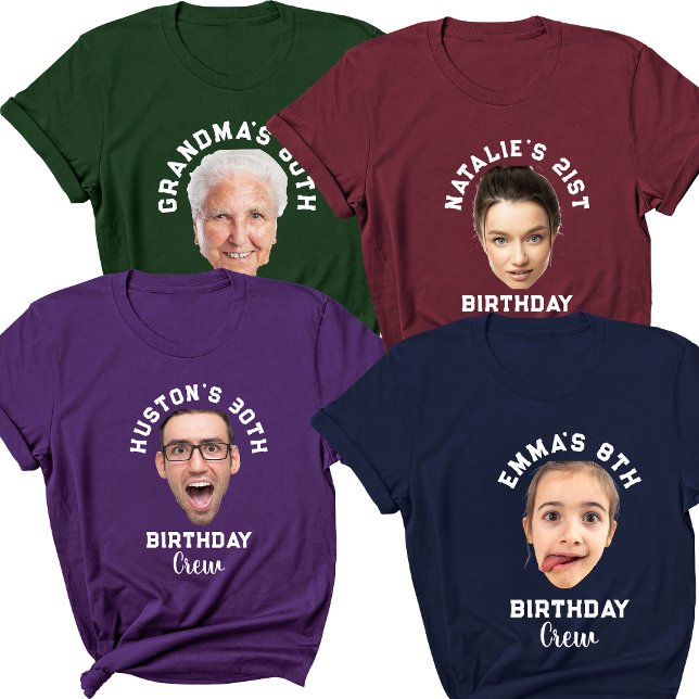 Custom It's My Birthday Face Name and Age Funny T-Shirt (Creator Uploaded)