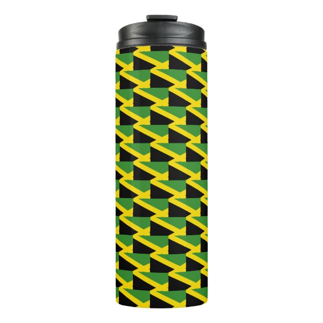 Custom Jamaica Flag Thermal Tumbler (Front)