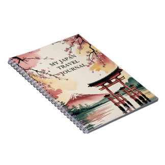 Custom Japan Travel Journal Personalised Fuji