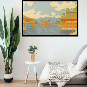 Custom Japan Travel Landscape Aesthetic Shrine Poster