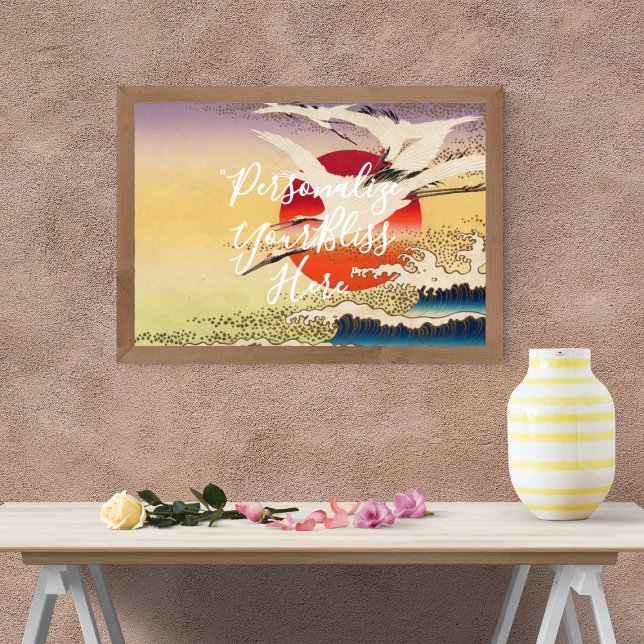 CUSTOM Japanese Great Wave & Crane Art Print  (Creator Uploaded)