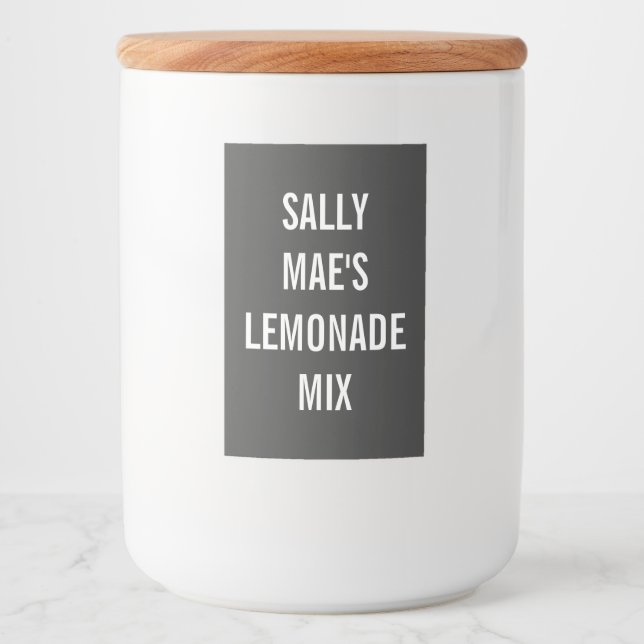 custom jar glasses food label (Front)