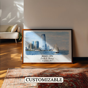 Custom Jersey City Wall Art, New Jersey Poster
