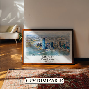 Custom Jersey City Wall Art, New Jersey Poster