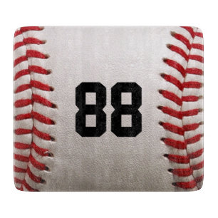 Custom Jersey Number Baseball Player Design Cutting Board