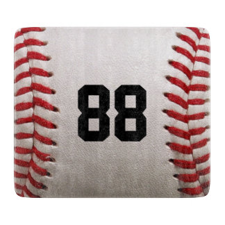 Custom Jersey Number Baseball Player Design Cutting Board