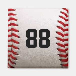 Custom Jersey Number Baseball Player Design Magnet