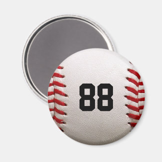 Custom Jersey Number Baseball Player Design Magnet