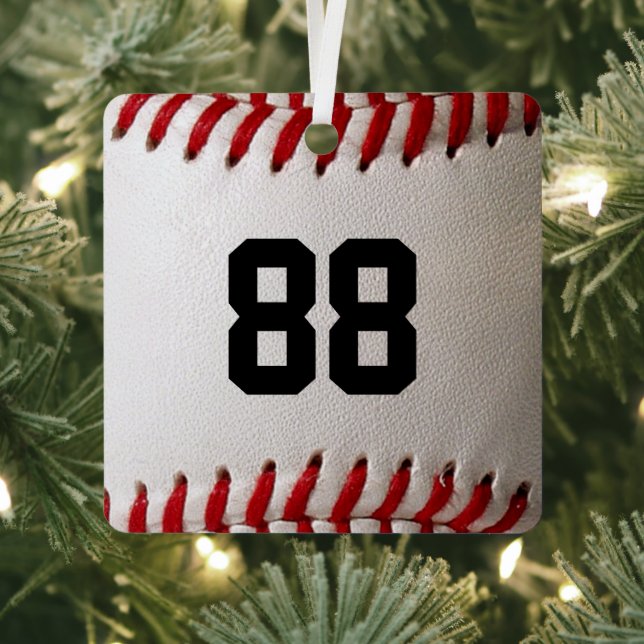 Custom Jersey Number Baseball Player Design Metal Tree Decoration (Insitu)