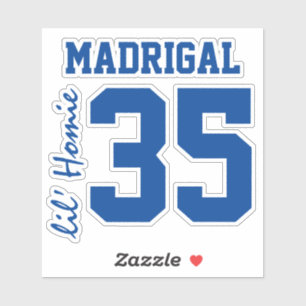 Custom Jersey Number Surname/Nickname Typography