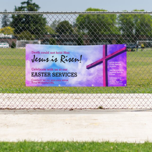 Custom JESUS IS REASON Easter Banner (Insitu)