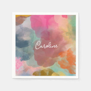 Custom Jewel tone Abstract Napkin