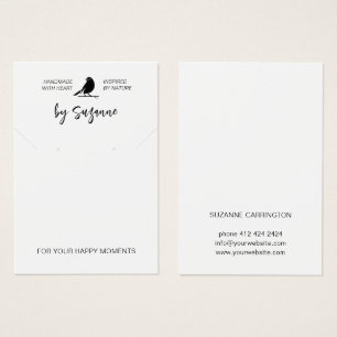 Custom Jewellery Earring Display Card Template