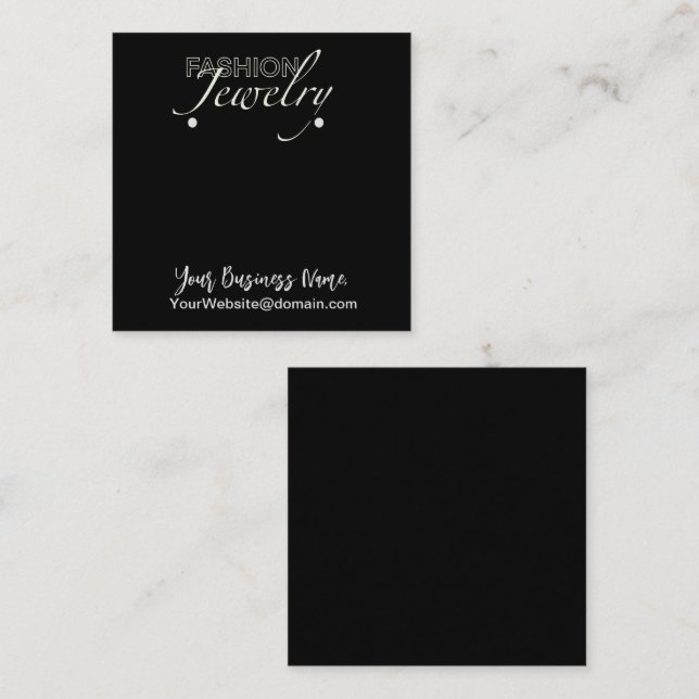 Custom Jewellery Earring Display Cards (Front/Back)