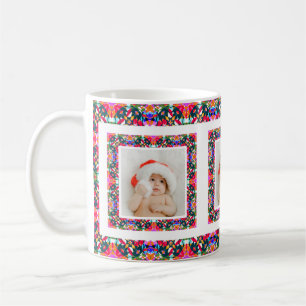 Custom Jolly Christmas Pattern Photo Picture Tea Coffee Mug