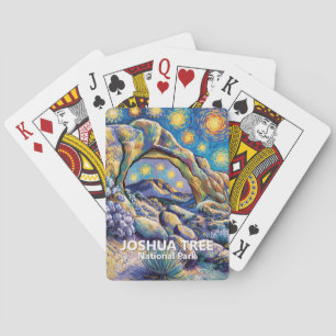 Custom Joshua Tree Arch Rock Starry Night Colorful Playing Cards