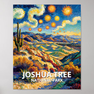 Custom Joshua Tree Keys View Van Gogh Landscape Poster