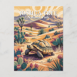 Custom Joshua Tree Tortoise Retro Desert Landscape Postcard