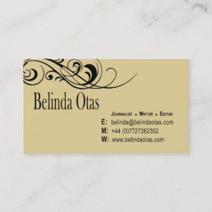 Custom Journalist Writer Editor Business Card