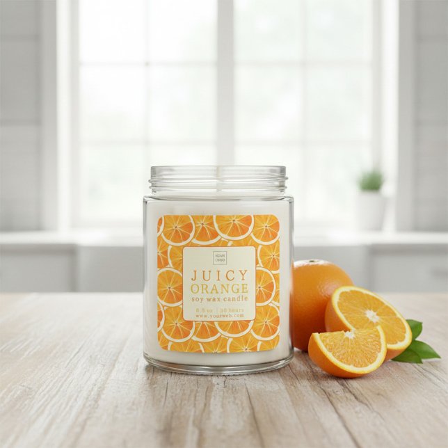 Custom Juicy Orange Candle Label (Creator Uploaded)