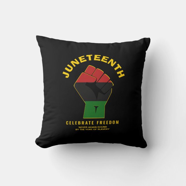 Custom JUNETEENTH Celebrate Freedom Cushion (Front)