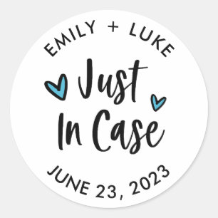 Custom Just in Case Wedding Recovery Kit Classic Round Sticker