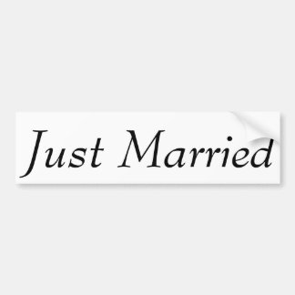 Custom "Just Married" Bumper Sticker 11" x 3"