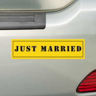 Custom Just Married Car Decal Celebration Sticker