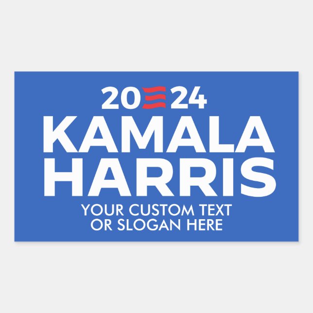 Custom Kamala Harris 2024 Rectangular Sticker (Front)