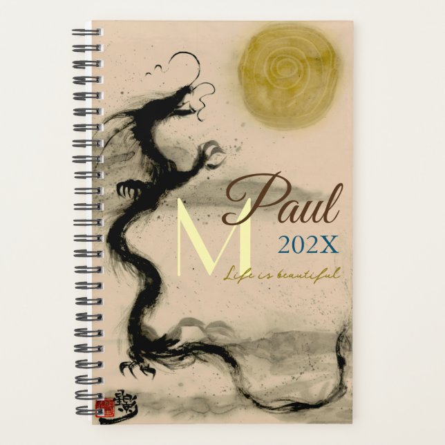Custom Kamiyomoji Dragon Personal Planner (Front)