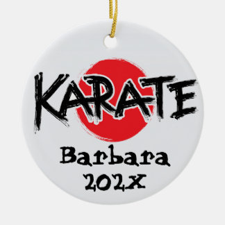Custom Karate Christmas Tree Ceramic Tree Decoration