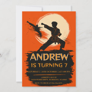 Custom Karate Kid birthday Invitation
