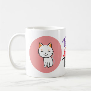 Custom Kawaii Cat Mug   Cute Personalised Gift
