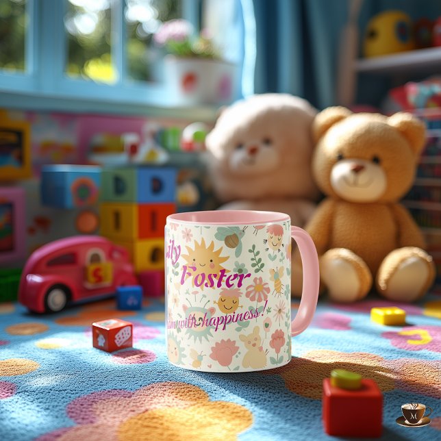 Custom Kawaii Sun and Floral for Kids Mug (Creator Uploaded)