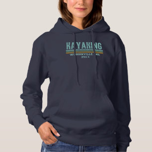 Custom Kayaking Lover Kayaker Location Date Name Hoodie