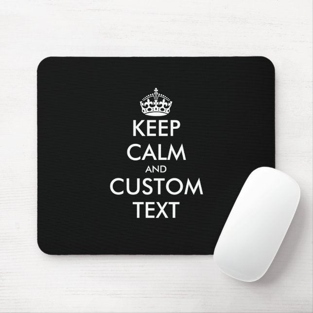 Custom keep calm and carry on mouse pad gift (With Mouse)