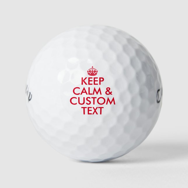 Custom Keep calm Callaway golf ball gift set (Front)