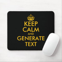 Custom keep calm mouse pad print generator
