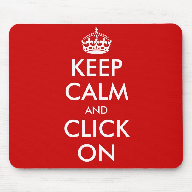 Custom Keep Calm Mousepad | Customisable template (Front)