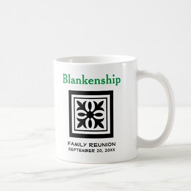 Custom Keepsake Family Reunion Crest Placeholder Coffee Mug (Right)