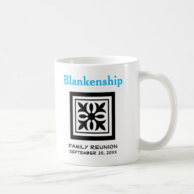 Custom Keepsake Family Reunion Crest Placeholder Coffee Mug (Right)